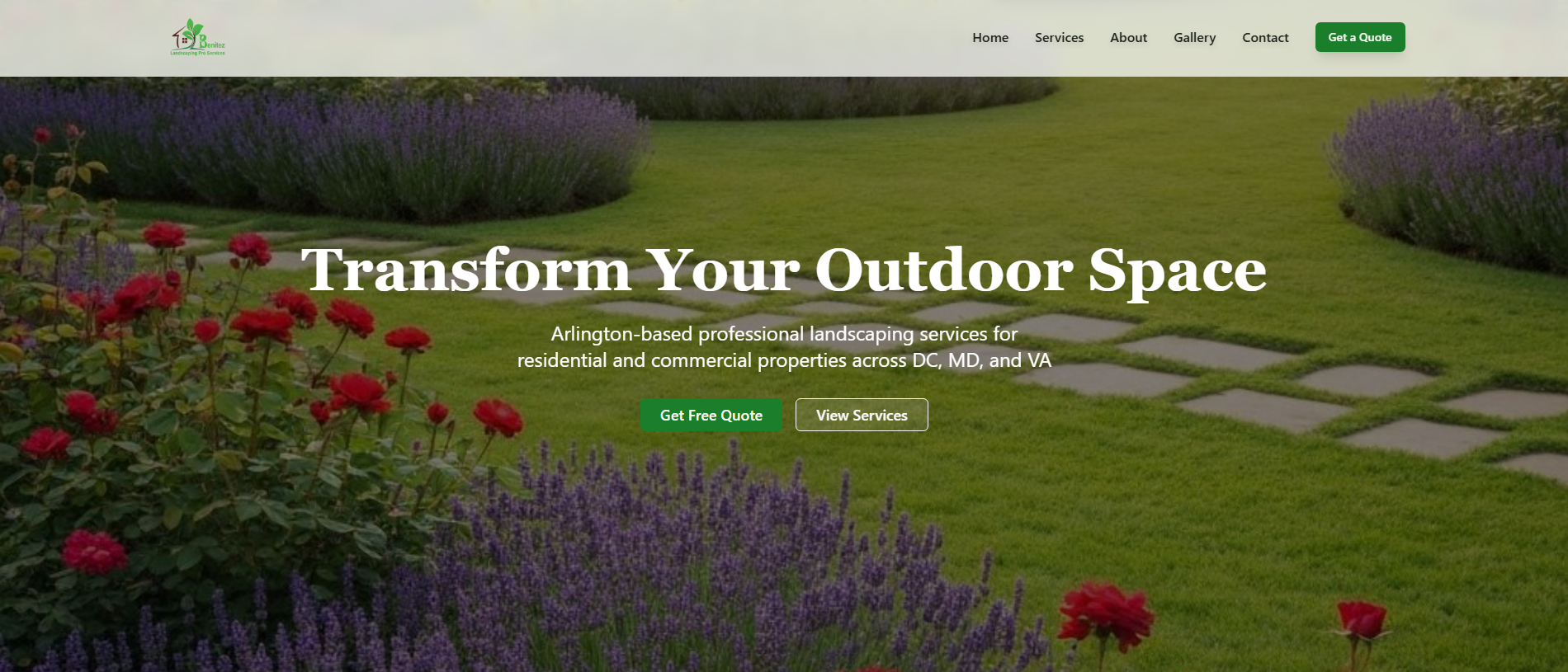 Benitez Landscaping Pro Services Website